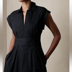 Banana Republic Band-waist Poplin Dress